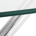 Modern Simple Round Table Leg Accessories, Electroplated Round Leg Accessories Chrome Seats 2 Metal