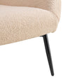 Light Luxury Single Sofa Modern Simple Living Room Balcony Leisure Sofa Chair,Beige Beige Sherpa 1 Seat