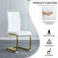 Table And Chair Set. Modern Dining Table With Mdf Top And Beautiful Mdf Legs. Equipped With Comfortable Pu Chairs And Metal Legs. Suitable For A Wide Range Of Decorative Styles. Black,White Seats 4 Mdf