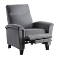 1Pc Push Back Reclining Chair Plush Pillowtop Arms Gray Chenille Fabric Upholstery Solid Wood Modern Living Room Furniture Gray Chenille Wood Primary Living Space Modern Pillow Top Arms Solid Wood