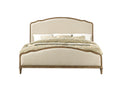 Ludin Brown Queen Upholstered Bed Queen Brown Foam Solid Wood