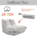 Fireside Chair, Large Bean Bag Chair For Adults, Lazy Floor Sofa For Home, Playing Bean Bag Chair, One Piece High Resillence Sponge, Flannelette Fabric, Light Gray Light Gray Soft Foam Flannelette,Foam