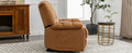 Massage Recliner Chair Electric Power Lift Recliner Chairs With Heat, Vibration, Side Pocket For Living Room, Bedroom, Light Brown Light Brown Velvet