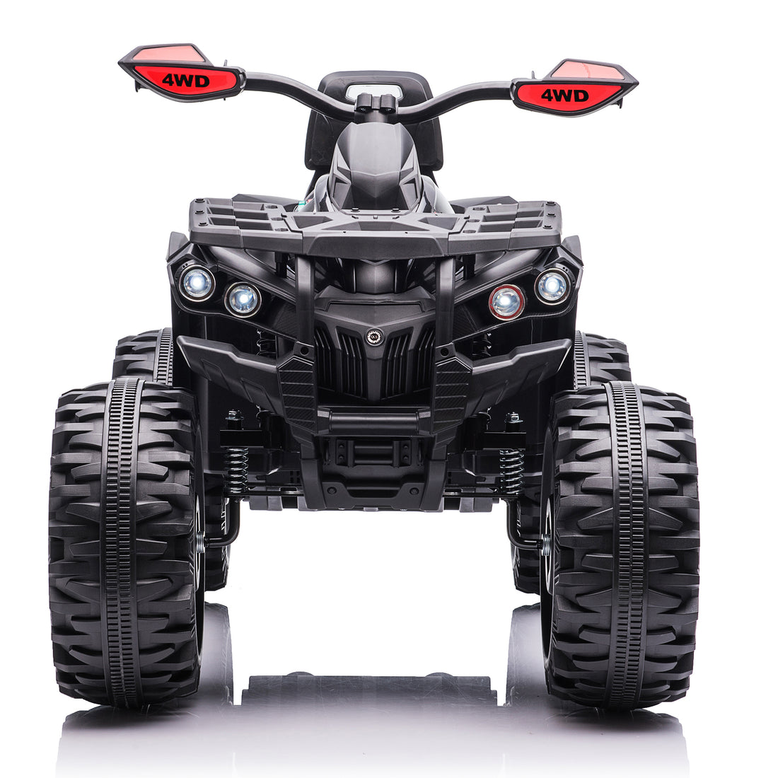 Kids Atv 4 Wheeler, 24V Kids Ride On Toy For Big Kid W Bluetooth, 800W Motor,Black Black Abs