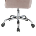 Peach And Chrome Swivel Office Chair Solid Pink Silver Foam Rectangular Office Chairs Solid Back Swivel Velvet