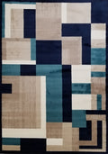 Jersey Area Rugs, Carpets For Livingroom, 5X7 Area Rugs ,3007 Blue Rectangle 5&7 Blue Contemporary Abstract Polypropylene