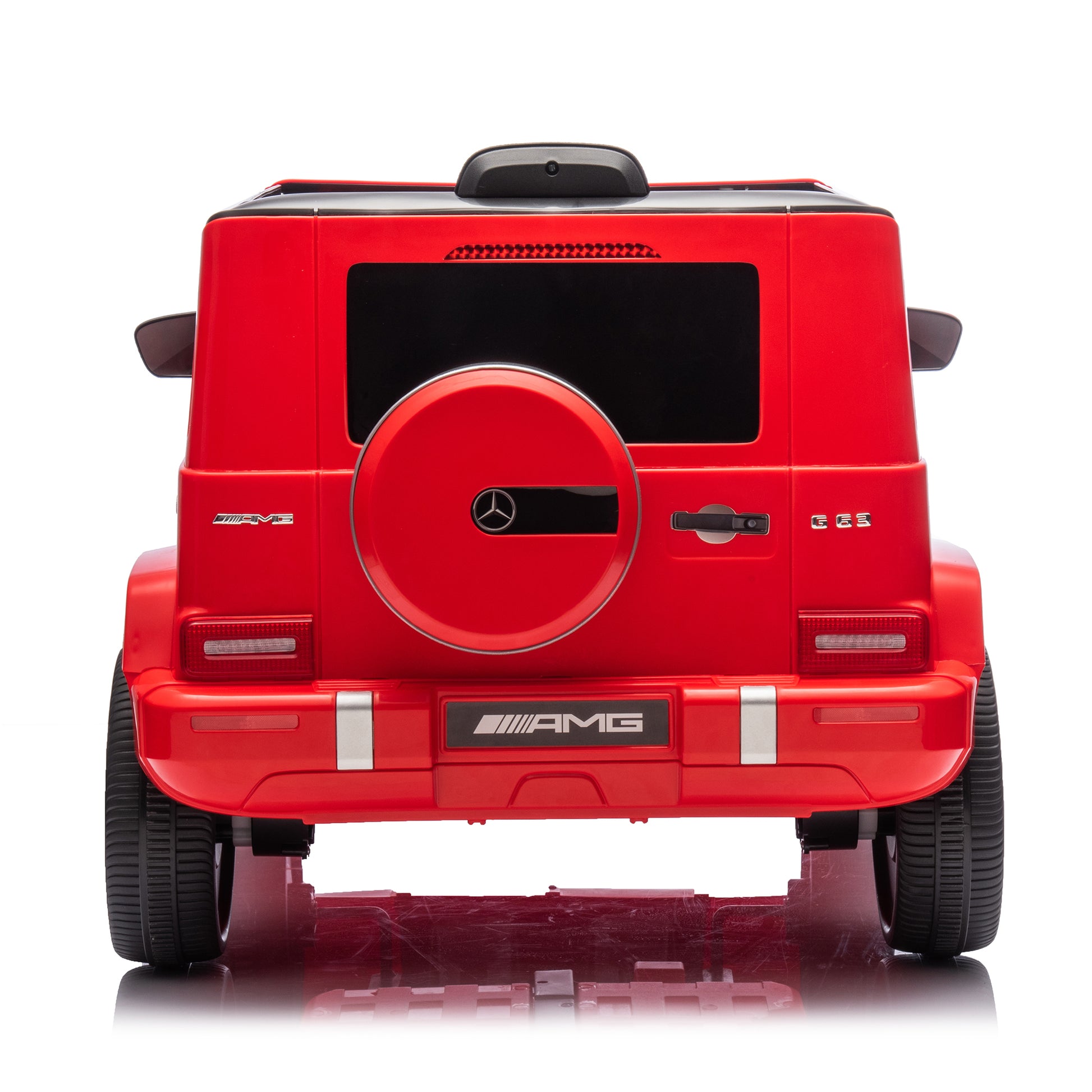 Licensed Mercedes Benz G63 Kids Ride On Car, 12V Electric Vehicle With Remote Control, Double Open Doors, Music, Bluetooth, Wheels Suspension, Battery Powered For Children Boy Girl Red Red Polyethylene