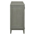 Sideboard With 4 Door Large Storage Buffet With Adjustable Shelves And Metal Handles For Kitchen, Living Room, Dining Room Antique Gray Antique Gray Solid Wood Mdf