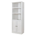1 Doors Bookshelf With Usb Port And 3 Open Shelves Bookcase Side Cabinet Storage Shelves, Rustic White Rustic White Pine