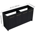 60 Inch Freestanding Bathroom Vanity Without Top Sink Bvb09260Bct Black Chestnut 4 Bathroom Freestanding Modern Plywood