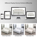 Free Combination Modular Convertible Sectional Sofa Bed Set, 4 Seat Upholstered Sleeper Corner Couch, Deep Seat Loveseat With Ottoman For Living Room, Office, Apartment,2 Colors White Chenille 4 Seat