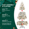 7Ft Pvc Memory Wire Christmas Tree With Light Green,White Polyethylene