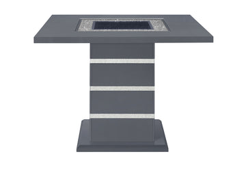 Ariya Dark Grey Bar Table Grey Rubber Wood