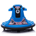 12V Kids Ride On Bumper Car W Parents Control,Rotate 360 Degrees,Two Handed Switch For Direction Control,Bumper Strip,Light Belt,Mp3 Music,Bluetooth,Provide A Speed Of 0.75Mph For Kids Of 2 5 Blue