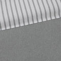 Reversible Yarn Dyed Stripe Down Alternative Comforter Set Queen White Gray Microfiber