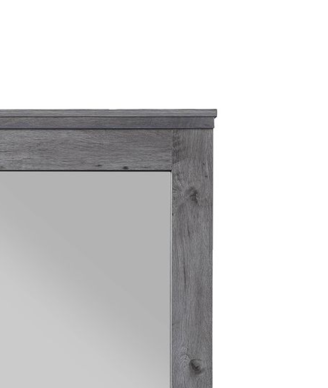 Vidalia Rustic Gray Oak Finish Mirror Gray,Oak Synthetic Wood