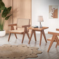 Beige And Natural Accent Chair Natural Primary Living Space Modern Wood Rattan