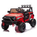 24V Kids Ride On Car W Parents Remote Control,400W Motor,Four Wheel Suspension,Adjustable Speed,Usb,Mp3,Music,Bluetooth,Large Display Screen,Power Display,Portable Handle,Safety Belt For Kids Aged 3 . Red 50 99 Lbs Polypropylene