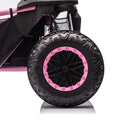 24V Two Seater Kids Ride On Utv W Parents Control,20In Seat Width,400W Super High Power,Four Wheel Suspension,Bluetooth,Mp3,Usb,Led Light,Horn,Rear Storage Space,Speeds 3.73 4.97Mph For Kids Aged 3 . Pink 100 149 Lbs Polypropylene