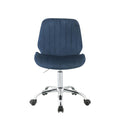 Twilight Blue And Chrome Swivel Office Chair Solid Blue Office Office Chairs Swivel Velvet