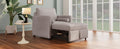 3 In 1 Convertible Sleeper Chair With Adjustable Backrest, Lounger Chair Turns Into Bed, Single Bed For Living Room, Linen, Tan Tan Linen