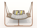 Hammock Swing Chair With Stand For Indoor,Outdoor, Anti Rust Wood Colored Frame 570 Lbs Capacity With Cushion Oversized Double Hammock Chair For Patio Balcony Bedroom Ban On Old W1132P155978 Gold Brown Rattan Metal