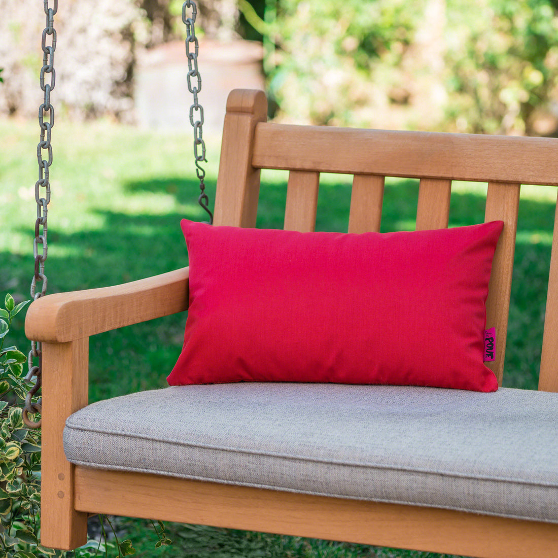 Coronado Rectangular Pillow Red Fabric