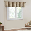 Faux Silk Embroidered Window Valance Tan 50X18