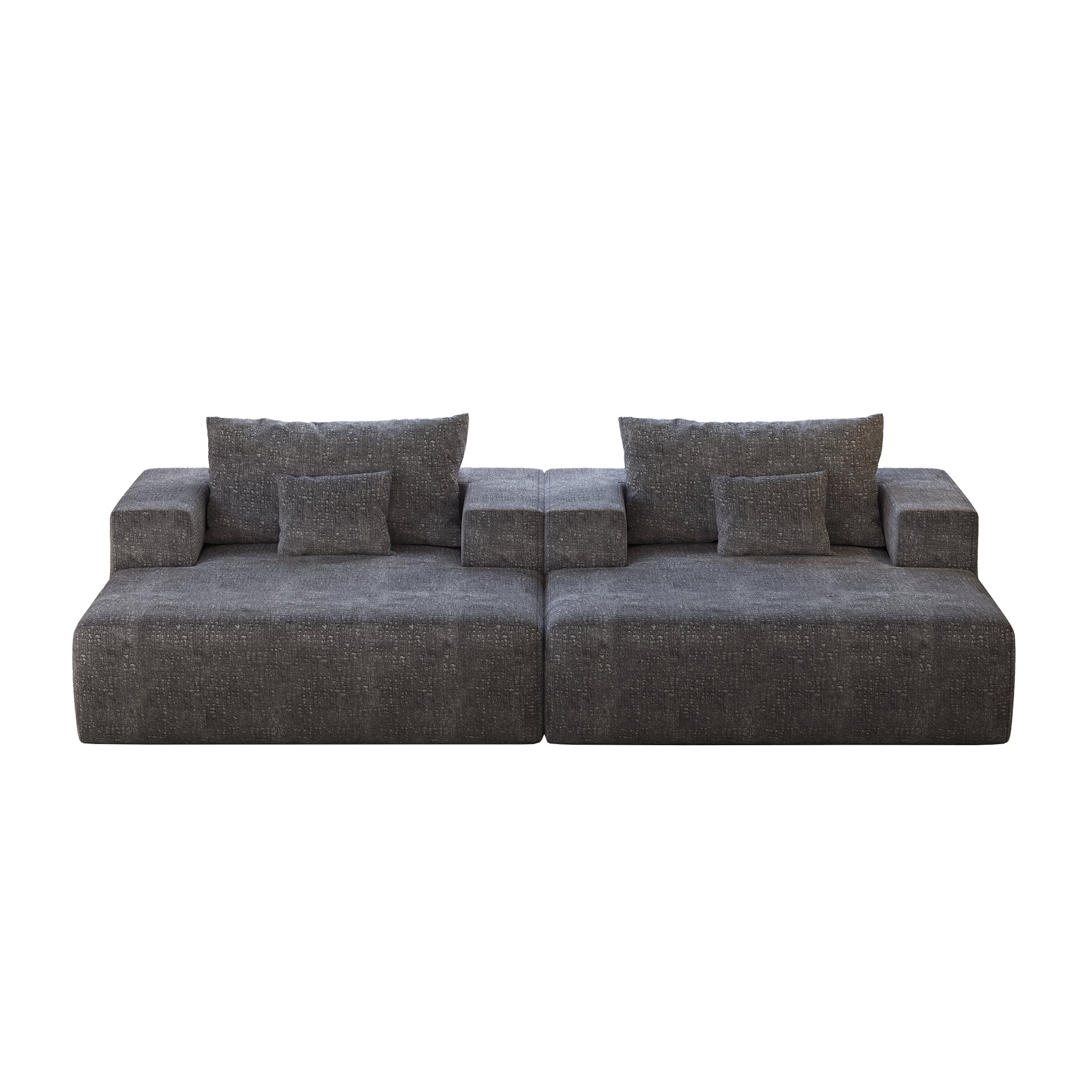 55 Inch Chenille Sponge Sofa Lounge Chair,No Assembly Required,Fluffy Modern Sleeper Chair For Indoor Living Room Bedroom Grey Foam Chenille 1 Seat