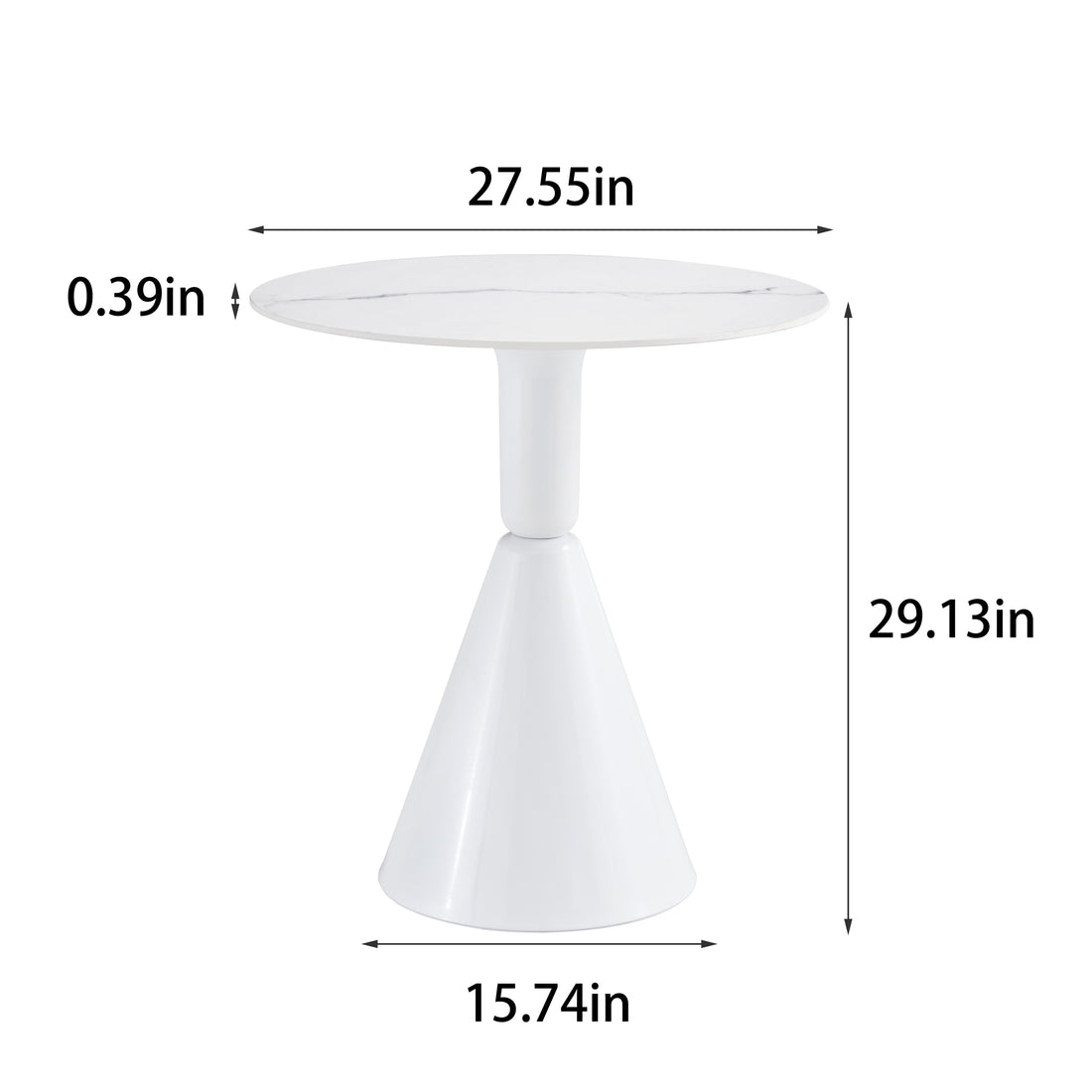 White Coffee Table, Simple Modern Negotiation Table, Balcony Dining Table White Mdf Metal