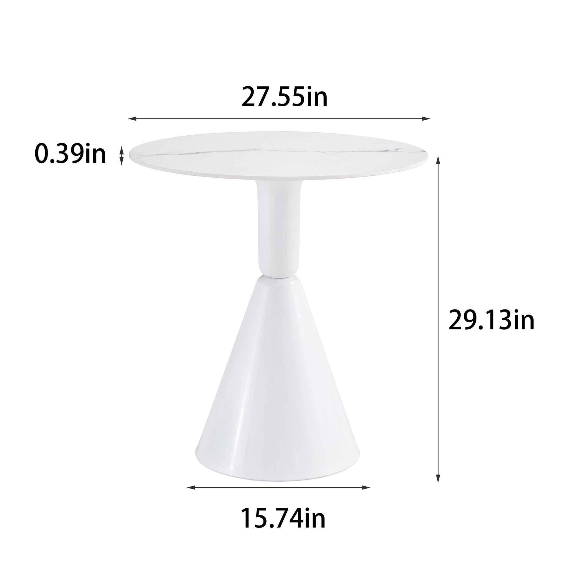 White Coffee Table, Simple Modern Negotiation Table, Balcony Dining Table White Mdf Metal