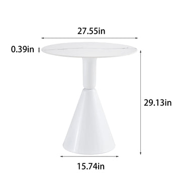 White Coffee Table, Simple Modern Negotiation Table, Balcony Dining Table White Mdf Metal