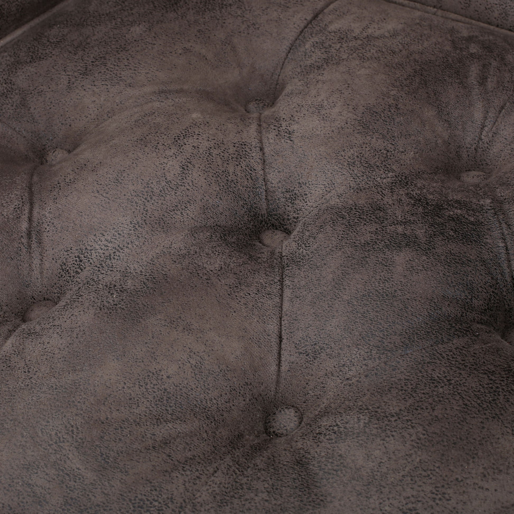 Harrison Tufted Club Chair Grey Brown Microfiber 1 Seat