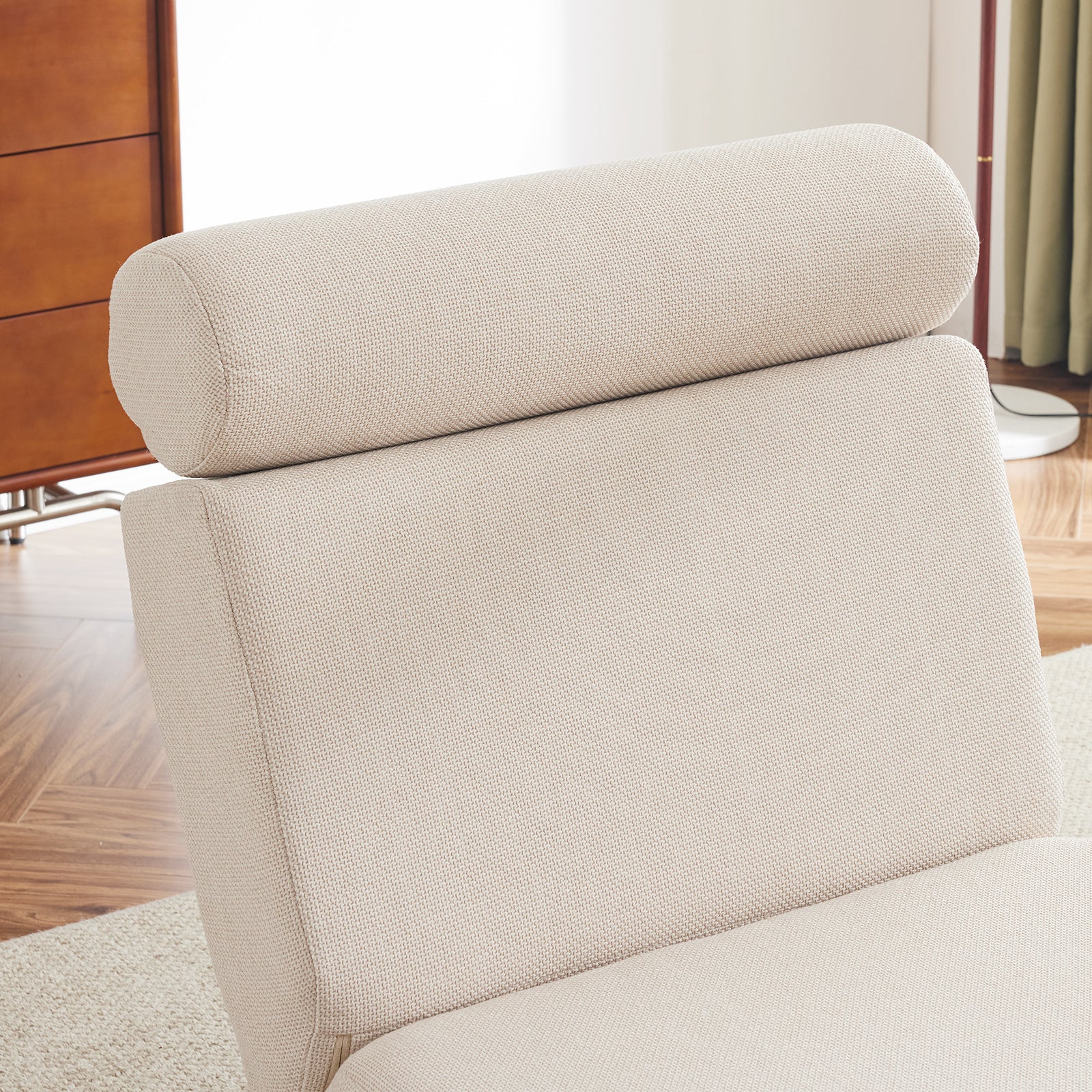 Single Sofa Chair Foldable Single Sofa Bed With Pillow,Portable Foldable Sofa Bed,Leisure Sofa Chair,Easy To Store,Made Ofand Wearable Linen Cream White Cream White Primary Living Space Modern Foam Linen