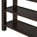 Retro Console Table With Drawer And Two Sturdy Shelves For Entryway, Living Room Espresso Espresso Mdf,Rubber Wood