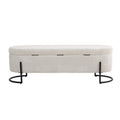 Coolmore Storage Ottoman,Bedroom End Bench,Upholstered Fabric Storage Ottoman With Safety Hinge, Entryway Padded Footstool, Ottoman Bench For Living Room & Bedroom Beige Beige Foam Velvet