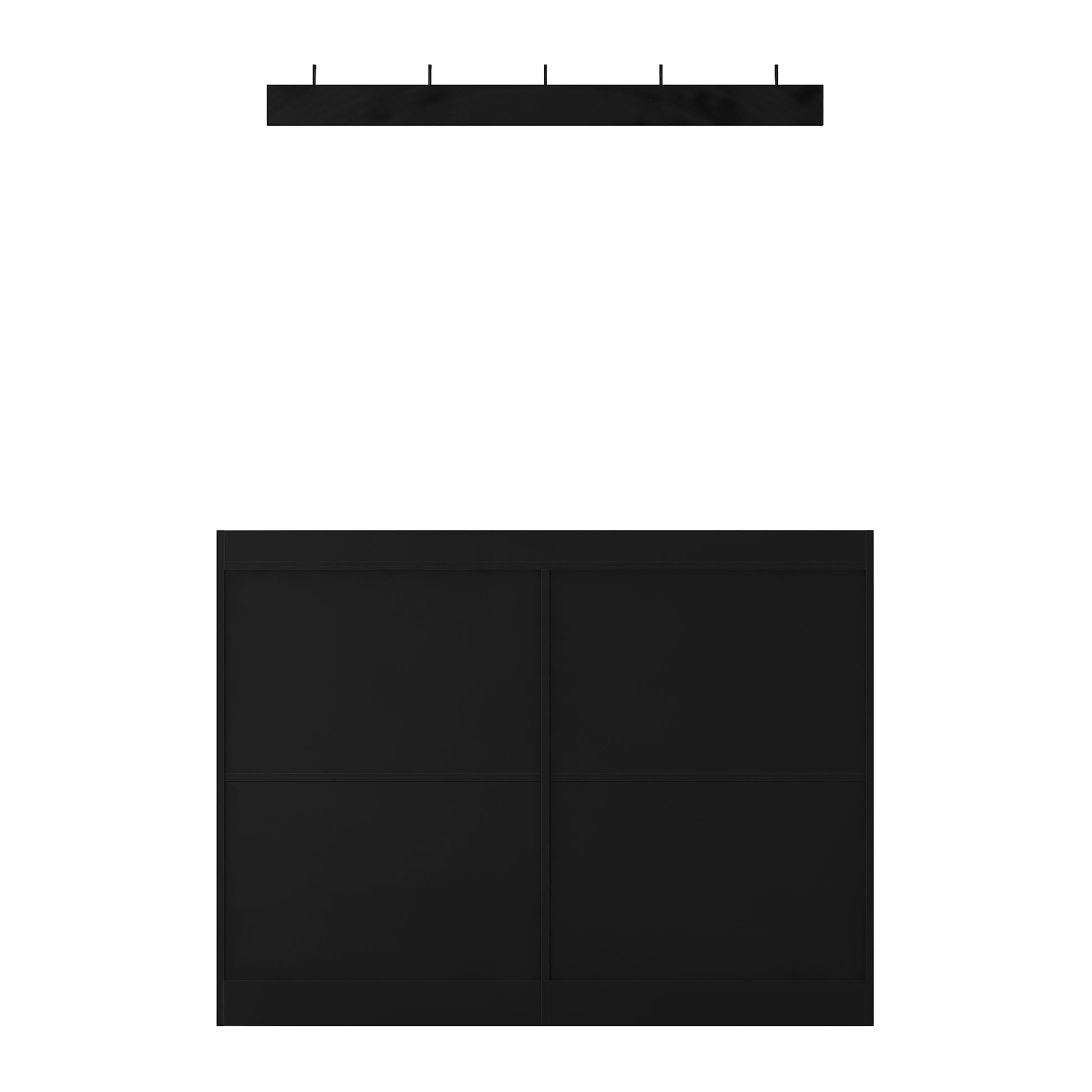 Living Room Sideboard Storage Cabinet,Drawer Cabinet Black Mdf