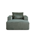 62.5 Inch Corduroy Sponge Sofa Lounge Chair,No Assembly Required,Fluffy Modern Sleeper Chair For Indoor Living Room Bedroom Army Green Foam Corduroy 1 Seat
