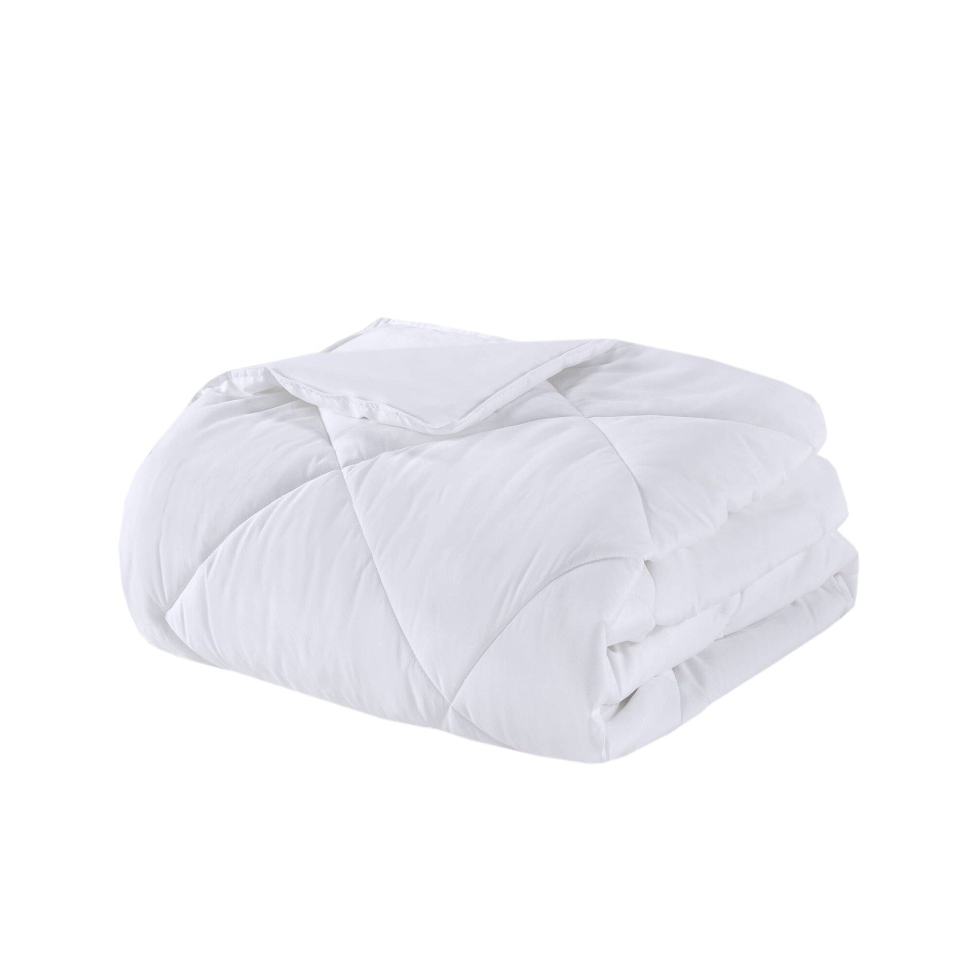 Oversized Down Alternative Comforter White Full Queen White Nylon