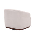 Coolmore Swivel Barrel Chair, Comfy Round Accent Sofa Chair For Living Room, 360 Degree Swivel Barrel Club Chair, Leisure Arm Chair For Nursery, Hotel, Bedroom, Office, Lounge White Boucle White Primary Living Space Foam Boucle