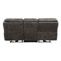 Plush Modern Living Room Sofa Set 2Pc Power Reclining Sofa And Loveseat Gray Microfiber Upholstery Usb Port Solid Wood Frame Furniture Gray Microfiber Wood Primary Living Space Modern Plywood,Solid Wood 5 Seat