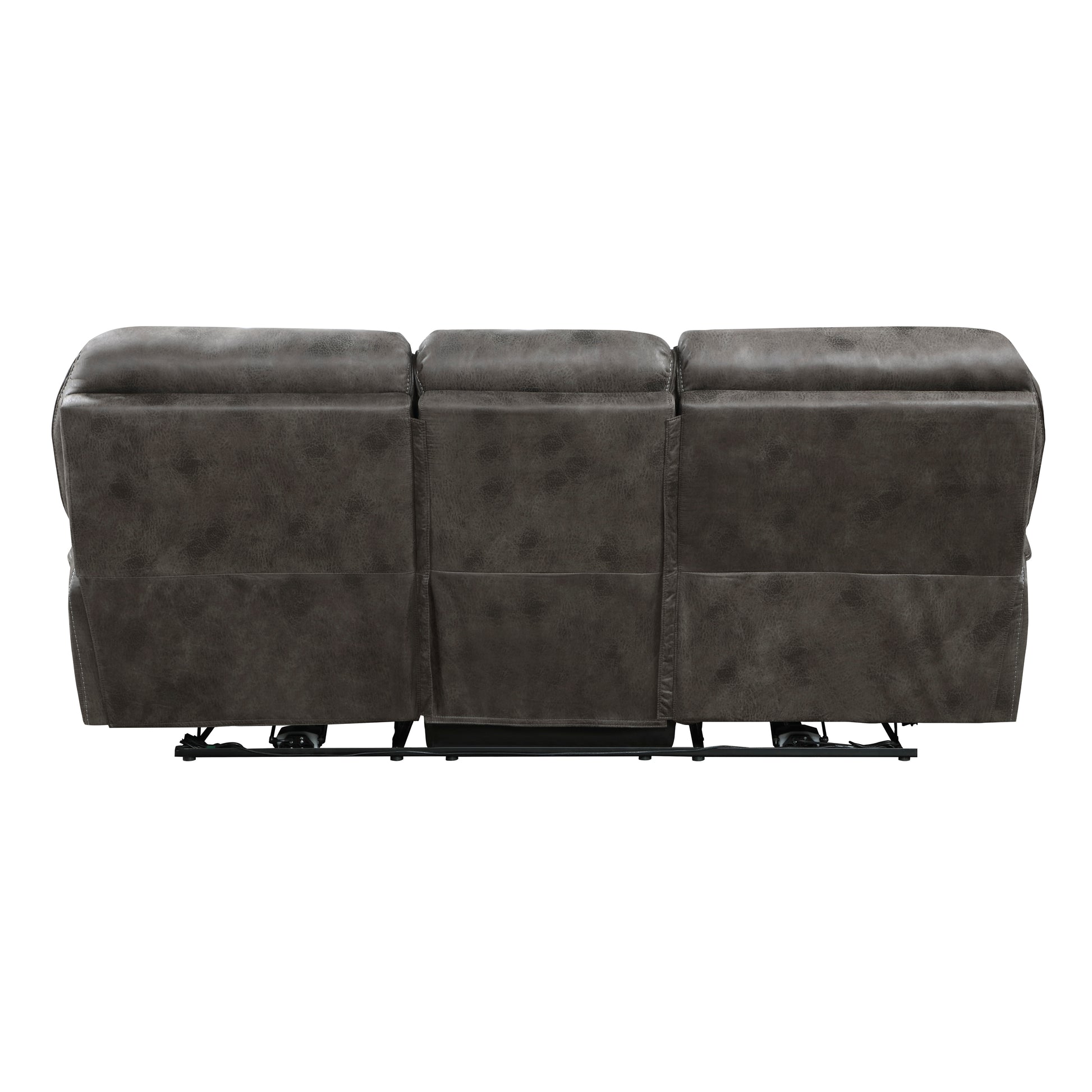 Plush Modern Design Living Room Power Reclining Sofa Gray Microfiber Upholstery Usb Port Solid Wood Frame Furniture 1Pc Gray Microfiber Wood Primary Living Space Modern Plywood,Solid Wood 3 Seat