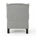 Accent Chair Grey Fabric