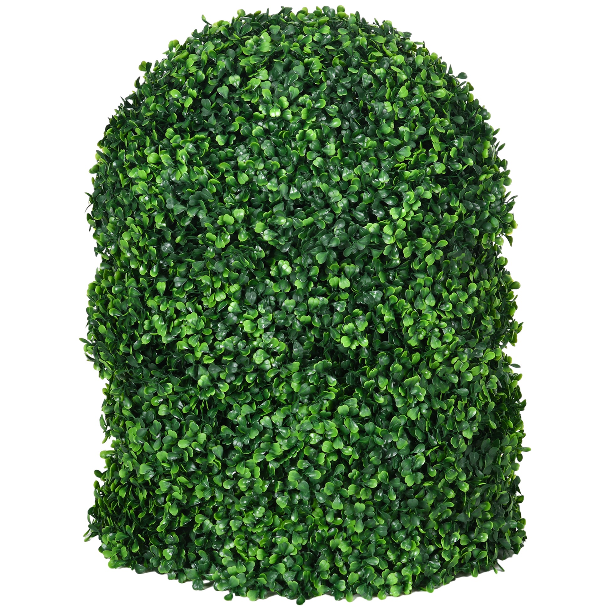 Homcom Set Of 2 15.75 Inch Artificial Ball Boxwood Topiary Trees Balls, Indoor Outdoor Fake Plants For Home, Office & Living Room Decor Green Plastic