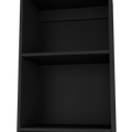 Sutton Slim Bookcase With Modern 5 Shelf Design Black Particle Board Engineered Wood