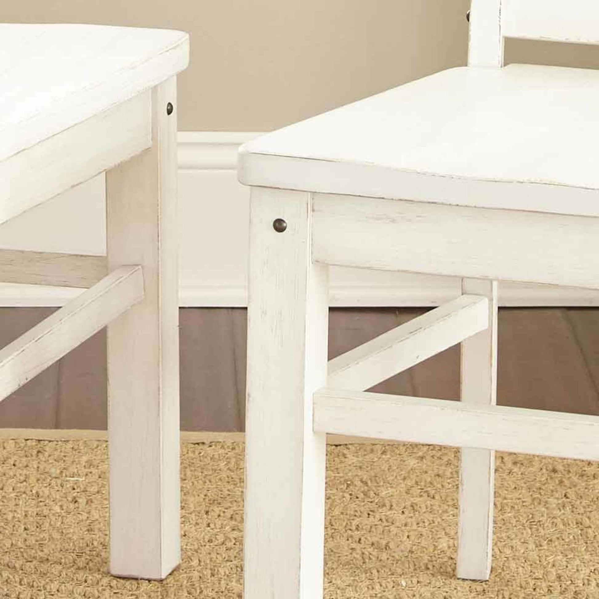 Cayla 7 Piece Dining Set White Wood