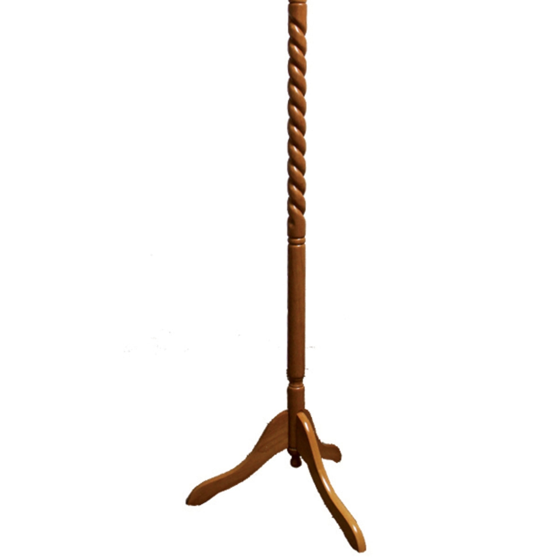 71.5" Tall Wooden Standing Coat Rack" Twist" With Natural Finish Brown Wood