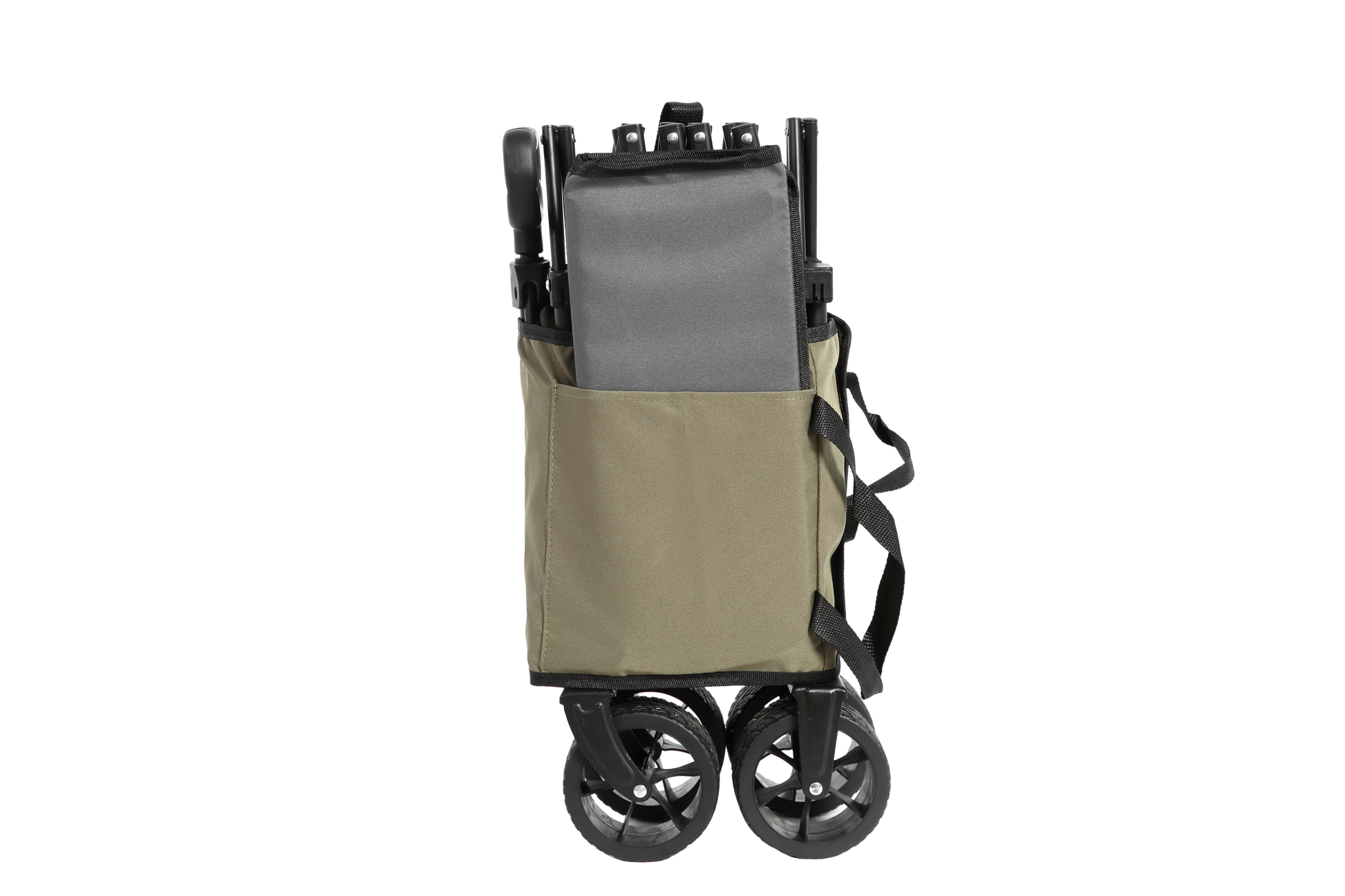 Folding Wagon Carts,Folding Wagon Cart With All Terrain Wheels,Heavy Duty Garden Carts With Adjustable Handle,Outdoor Utility Wagon For Camping Shopping Sports Fishing Army Green Army Green Steel