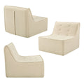 Fireside Chair, Lazy Floor Sofa Couch, Teddy Velvet Bean Bag Chair, Tatami Sofa With High Resilience Foam For Living Room, Bedroom, Office Salon, Khaki Khaki Soft Foam Foam,Teddy