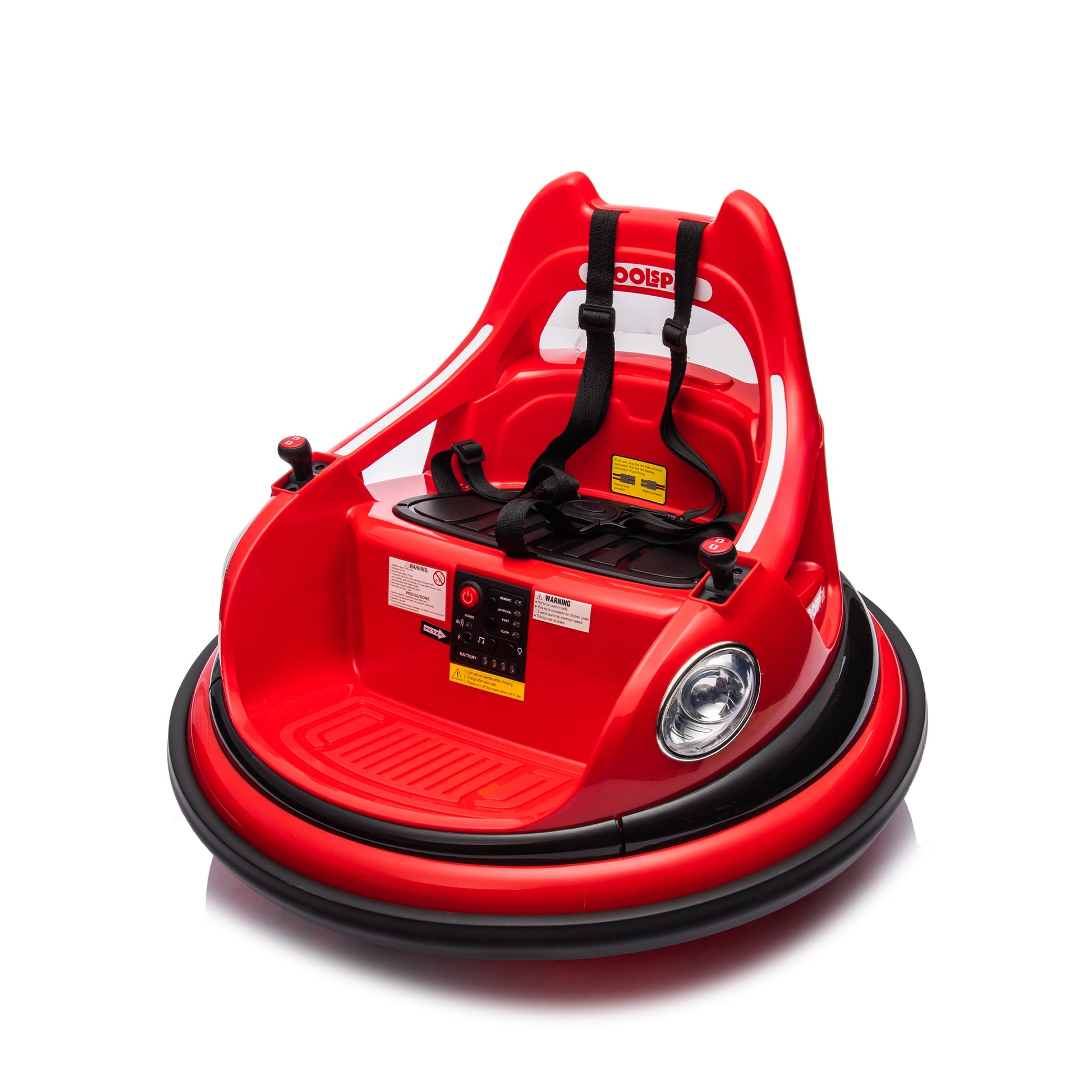 12V Ride On Bumper Car For Kids,Electric Car For Kids,1.5 5 Years Old,W Remote Control, Led Lights, Bluetooth & 360 Degree Spin, Vehicle Body With Anti Collision Paddingfive Point Safety Belt,2Wd Red Polyethylene